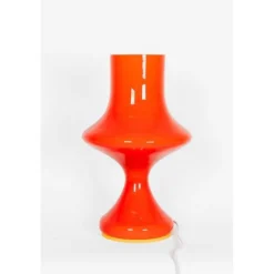Pamono Glass Table Lamp from OPP Jihlava, 1960s