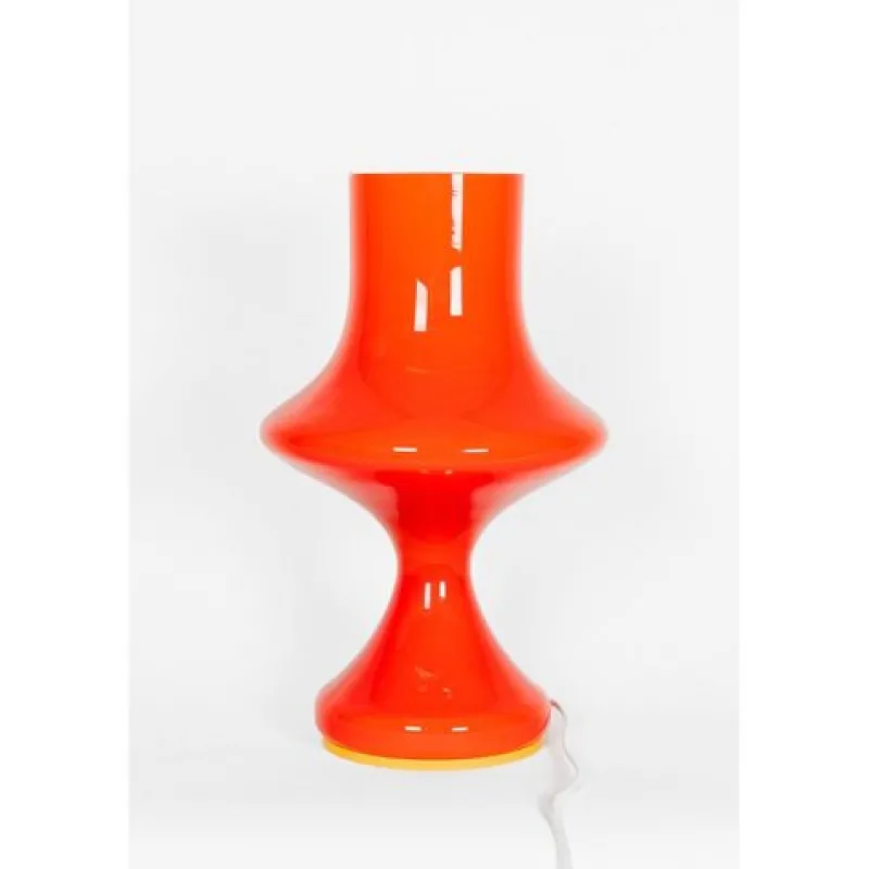 Pamono Glass Table Lamp from OPP Jihlava, 1960s