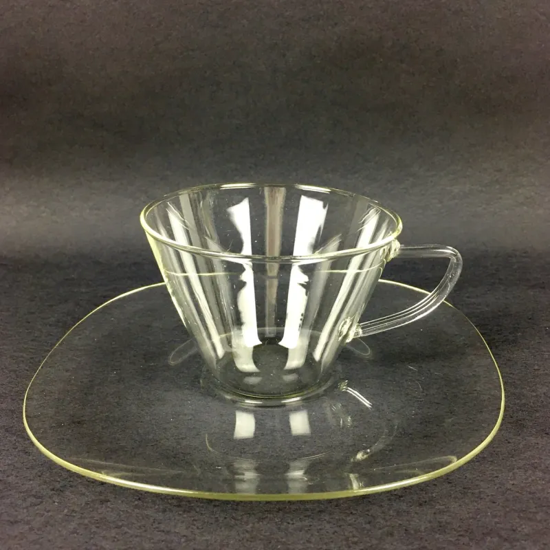 Pamono Glass Tea Service by Heinrich Löffelhardt for Schott & Gen. Mainz, 1955, Set of 17> Coffee & Tea Service