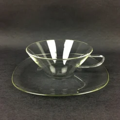 Pamono Glass Tea Service by Heinrich Löffelhardt for Schott & Gen. Mainz, 1955, Set of 17><noscript><img width=