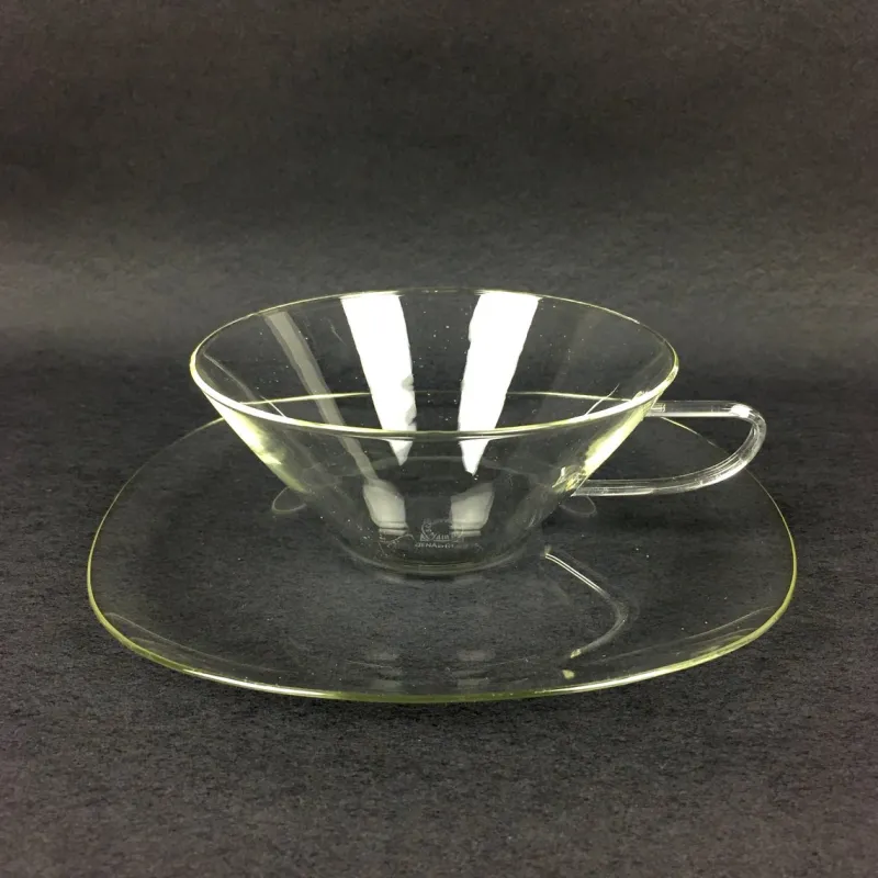 Pamono Glass Tea Service by Heinrich Löffelhardt for Schott & Gen. Mainz, 1955, Set of 17> Coffee & Tea Service