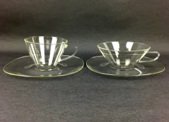 Pamono Glass Tea Service by Heinrich Löffelhardt for Schott & Gen. Mainz, 1955, Set of 17><noscript><img width=