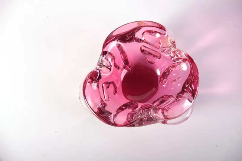 Sale Pamono Glass Vase and Bowl by Josef Hospodka for Sklarny Chribska, Czech, 1960s, Set of 5