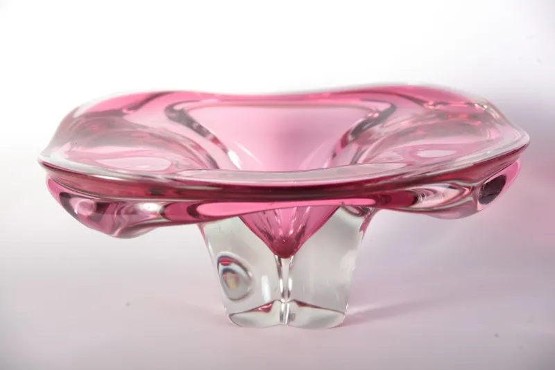 Sale Pamono Glass Vase and Bowl by Josef Hospodka for Sklarny Chribska, Czech, 1960s, Set of 5