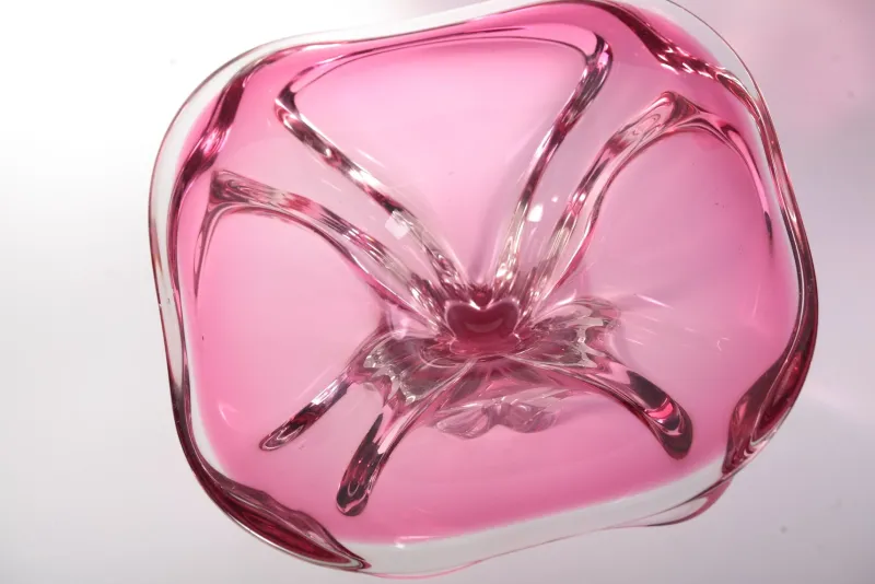 Sale Pamono Glass Vase and Bowl by Josef Hospodka for Sklarny Chribska, Czech, 1960s, Set of 5