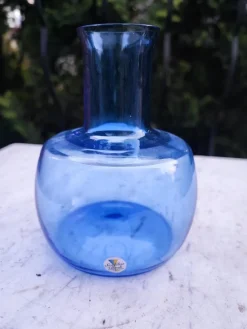 Best Pamono Glass Vase in Blue from Kosta Boda, 1970s
