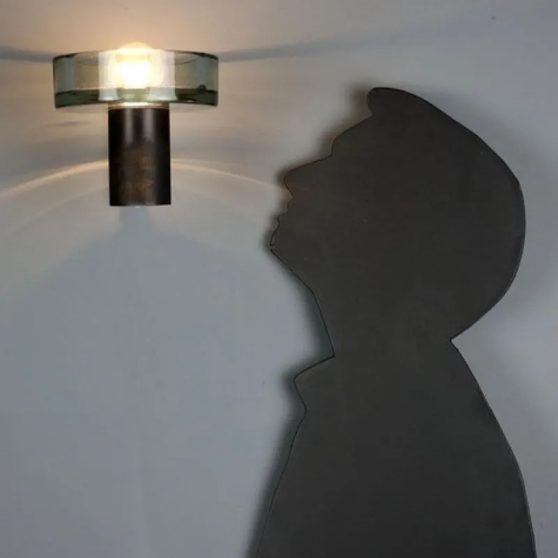 Pamono Glass Wall Lamp, 1960s> Wall Lights & Sconces