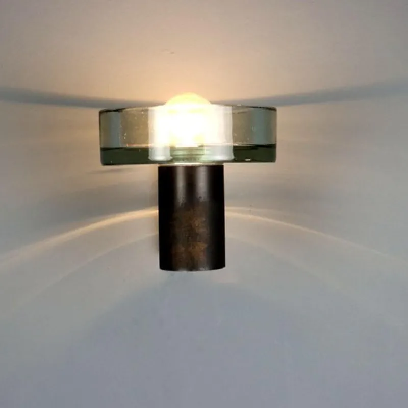 Pamono Glass Wall Lamp, 1960s> Wall Lights & Sconces