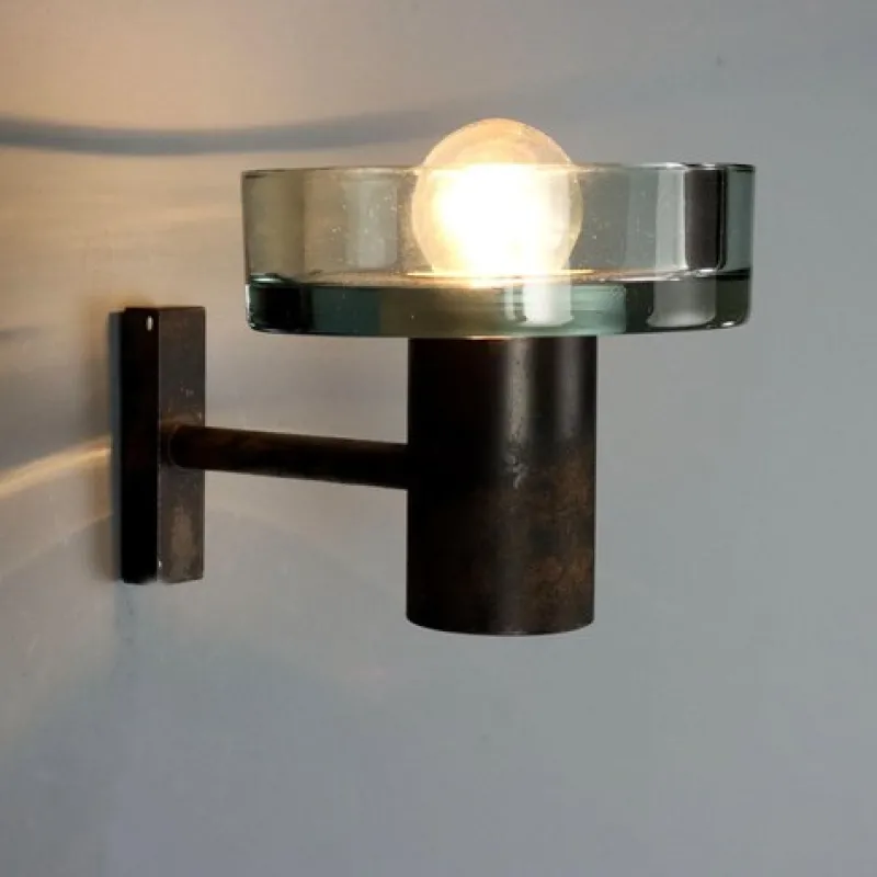 Pamono Glass Wall Lamp, 1960s> Wall Lights & Sconces