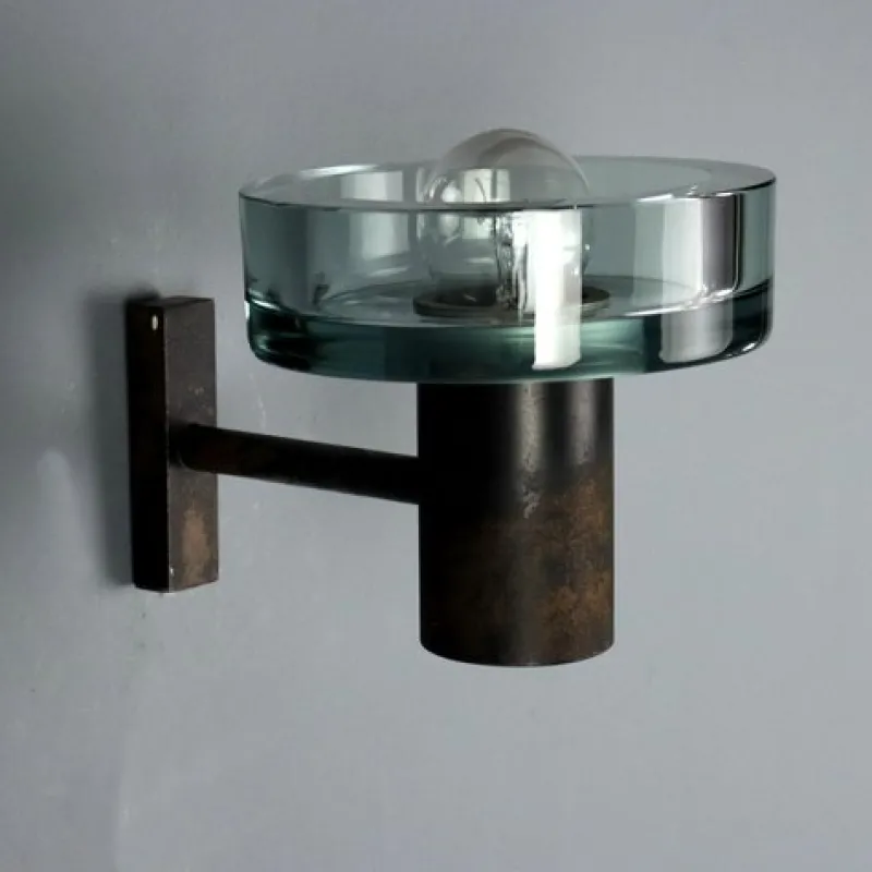 Pamono Glass Wall Lamp, 1960s> Wall Lights & Sconces