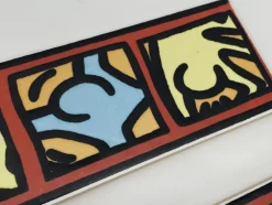 Outlet Pamono Glazed Ceramic Border Tiles by Keith Haring for Iga-Bordure Amerique, Set of 72