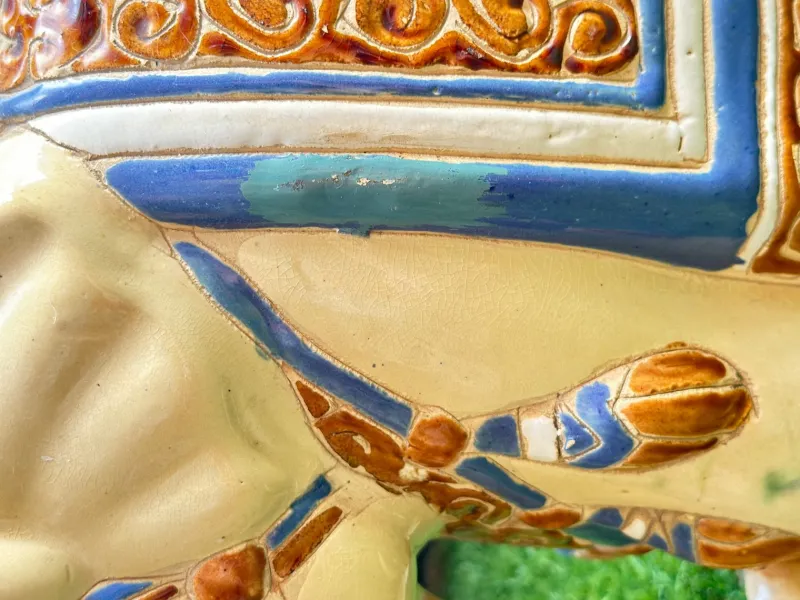 Pamono Glazed Ceramic Elephant, 1970s> Garden Accessories