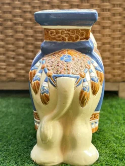Pamono Glazed Ceramic Elephant, 1970s><noscript><img width=