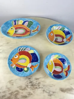 Pamono Glazed Ceramic Plates from La Musa, Italy, 1980s, Set of 4><noscript><img width=
