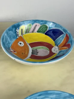 Pamono Glazed Ceramic Plates from La Musa, Italy, 1980s, Set of 4><noscript><img width=