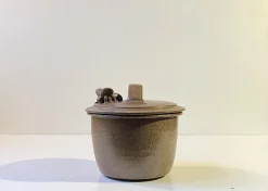 Pamono Glazed Stoneware Honey Jar with Bee from Getter Hundstrup, 1980s><noscript><img width=