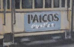 New Pamono Günter Fischer, Spandau West Station in Berlin, 20th Century, Oil on Canvas, Framed