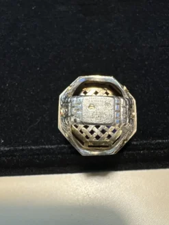 Sale Pamono Gold - Silver and Large Amethyst Ring Palazzo Ii Model from Jean Boggio