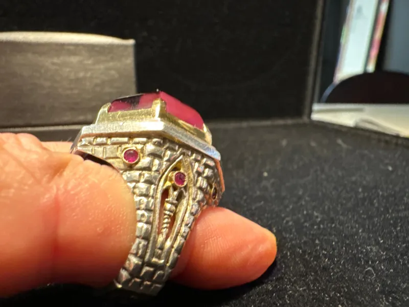Sale Pamono Gold - Silver and Large Amethyst Ring Palazzo Ii Model from Jean Boggio