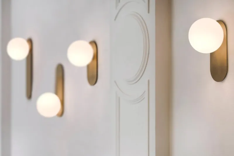 New Pamono Gold Adrion Wall Sconce Sm by Schwung