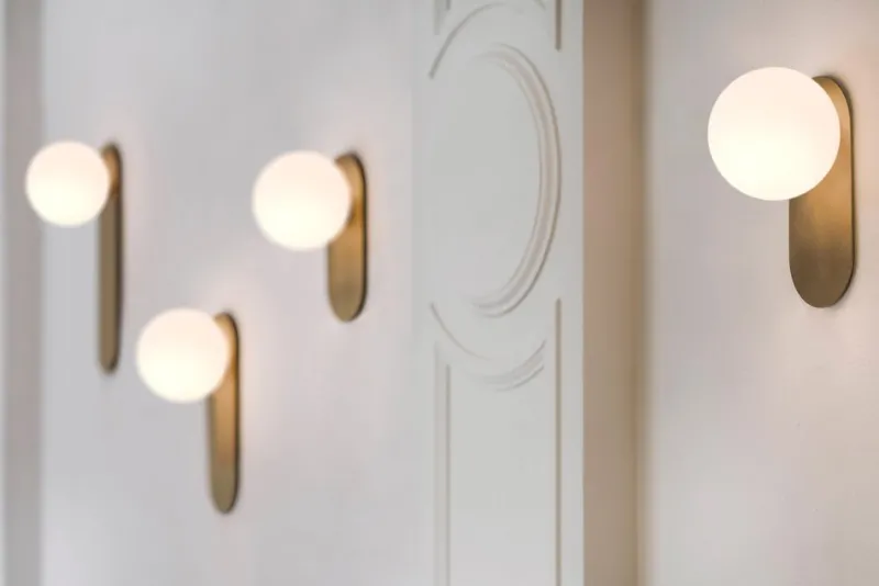 New Pamono Gold Adrion Wall Sconce Sm by Schwung