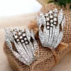 Hot Pamono Gold and Platinum Brooches, Set of 2