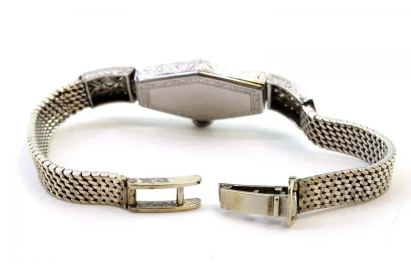 Sale Pamono Gold and Platinum Watch with Brilliant-Cut Diamonds