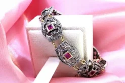 Online Pamono Gold and Silver Bracelet with Diamond Chips