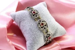 Online Pamono Gold and Silver Bracelet with Diamond Chips