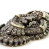 Pamono Gold and Silver Brooch with Brilliant-Cut Diamonds and Chips> Brooches