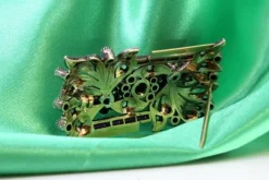 Pamono Gold and Silver Brooch with Brilliant-Cut Diamonds> Brooches
