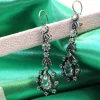 Hot Pamono Gold and Silver Earrings with Zirconias and Floral Applications, Set of 2