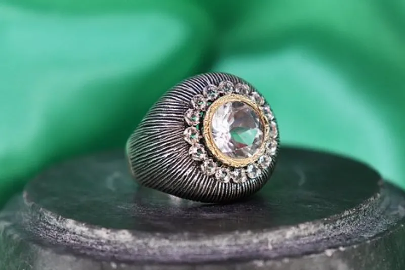 Best Pamono Gold and Silver Ring with Zirconias
