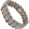 Hot Pamono Gold Bracelet with Blue Sapphires and Diamonds
