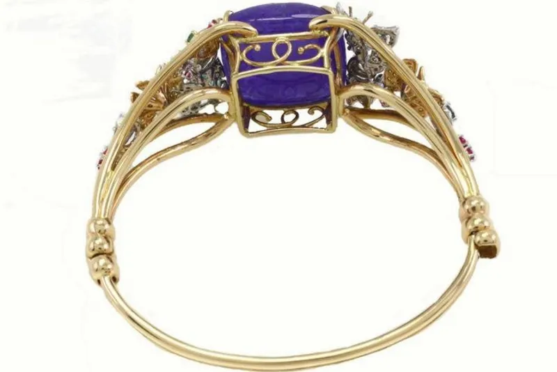 Pamono Gold Bracelet with Diamond and Emerald> Bracelets