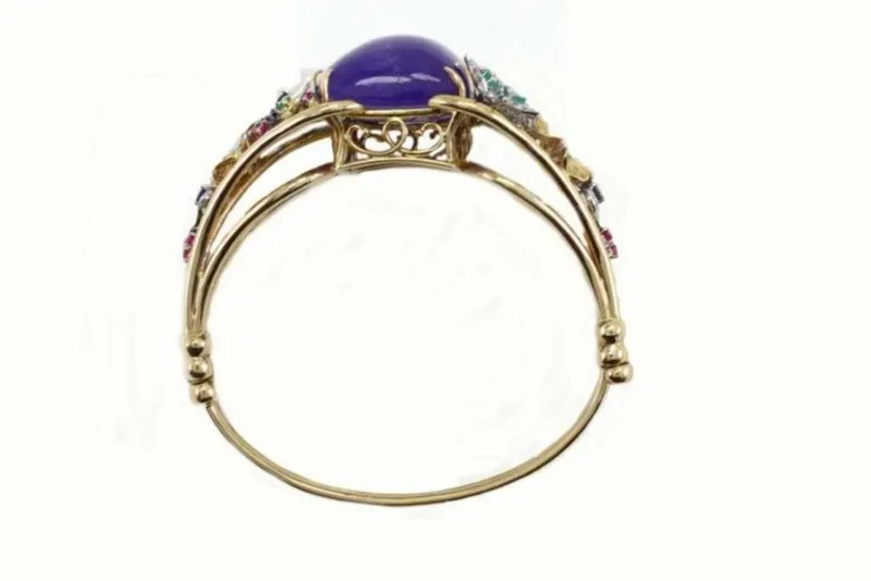 Pamono Gold Bracelet with Diamond and Emerald> Bracelets
