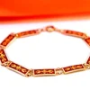 Pamono Gold Bracelet with Enamels and Raised Floral Motifs