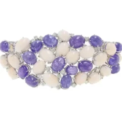 Pamono Gold Bracelet with Tanzanite and Diamond, 1970s> Bracelets