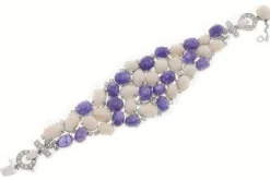 Pamono Gold Bracelet with Tanzanite and Diamond, 1970s> Bracelets