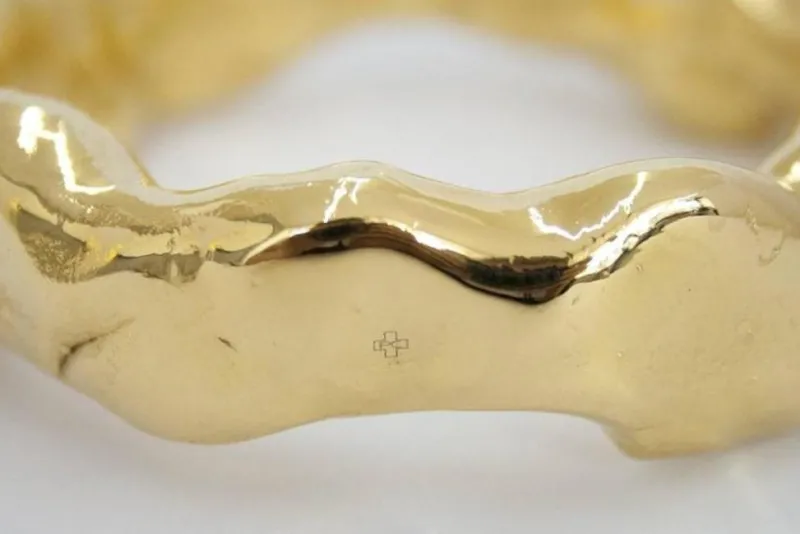 Pamono Gold Coated Resin Bangle by Philippe Cramer, 2010 The Exceptional> Bracelets