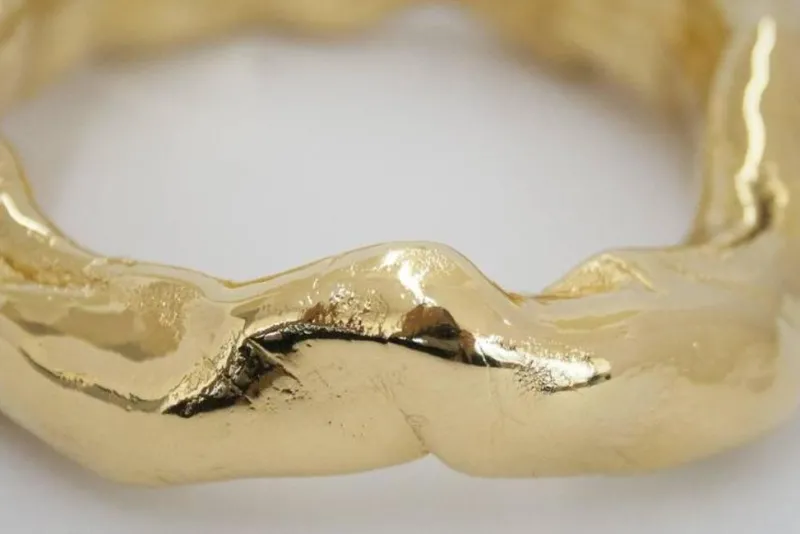 Pamono Gold Coated Resin Bangle by Philippe Cramer, 2010 The Exceptional> Bracelets