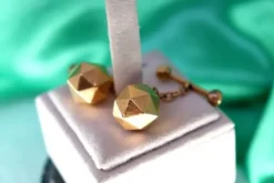 Best Pamono Gold Cufflinks in the Shape of Multifaceted Balls, Set of 2