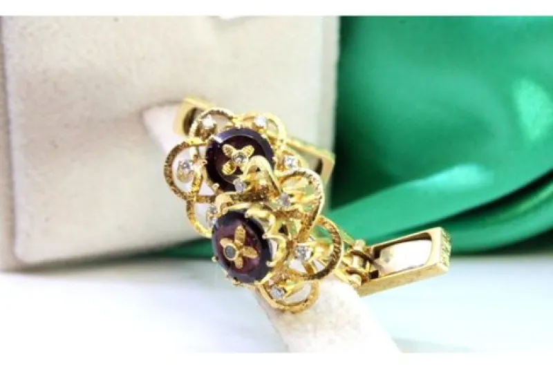 Best Pamono Gold Cufflinks with Onyx and Brilliant-Cut Diamonds, Set of 2