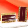 Pamono Gold Cufflinks with Reliefs and Brilliant-Cut Diamonds, Set of 2> Cufflinks