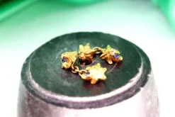 Pamono Gold Cufflinks with Reliefs, Set of 2> Cufflinks