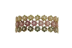 Pamono Gold Diamond and Tourmaline Bracelet> Bracelets