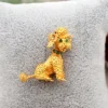 Clearance Pamono Gold Dog-Shaped Brooch