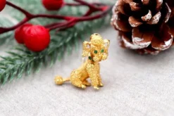 Clearance Pamono Gold Dog-Shaped Brooch
