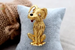 Online Pamono Gold Dog-Shaped Brooch
