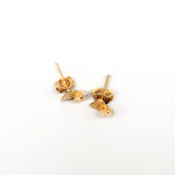 Pamono Gold Earrings with Stones, Set of 2> Earrings